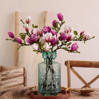 Goede prijs. Magnolia kunstbloem huis woonkamer eetkamer tafel decoratieve kunstbloem online