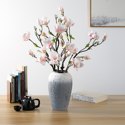 Goede prijs. Magnolia kunstbloemen, magnolia valse bloemen, nieuwe Chinese woonkamer ornamenten voor de hal, eettafel decoratie online