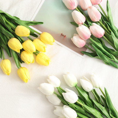 Goede prijs. Simulatie bloemen van tulpen, kunstbloemen in noordelijke stijl, mini zijde bloem ornamenten, bloemenkunst, verse en eenvoudige bloemenarrangementen, Instagram bruiloft viering online