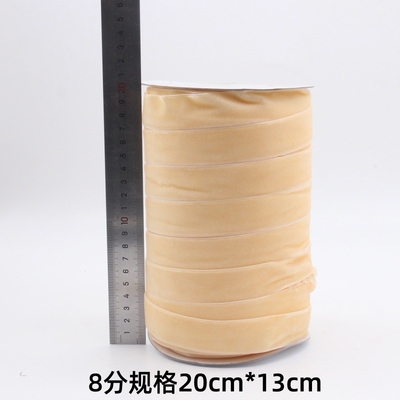Goede prijs. Various widths of flocking tape in stock, big red velvet tape with customizable dyeing color online