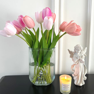 Goede prijs. Handmade PU Tulips Custom Size Simulated Flowers for Living Room Decoration and Photography Props online