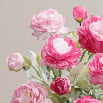 Goede prijs. Three flocking lotus artificial flowers, peony furniture, living room and dining table decoration, artificial flowers, artificial flower ornaments, living room online