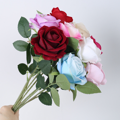 Goede prijs. Artificial rose, single-headed small pearl rose, home photo studio photography prop, artificial flower, Valentine's Day bestseller online
