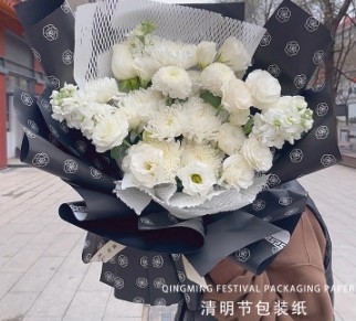 Goede prijs. Waterproof Camellia Flower Qingming Festival Forever Remembers Flower Packaging Paper online