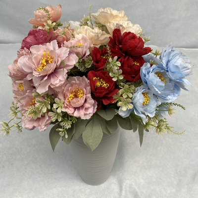 Goede prijs. Nieuwe 6-kop Popo Peony gesimuleerde boeket bruiloft routegids Set Fake bloemen Home Fotografie Requisiten Hand Industriële zijde bloem online