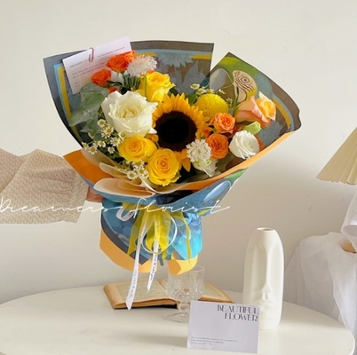 Goede prijs. Victoria's originele gedrukte papier, dubbel ingepakt bloemenpapier, verse bloemenboeket verpakking, festival bloemenboeket diy bloemenmaterialen online