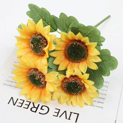 Goede prijs. Zonnebloem simulatie bloem plattelandsstijl zonnebloem huis hotel bruiloft zijde bloem decoratie ornament buiten boeket groothandel online