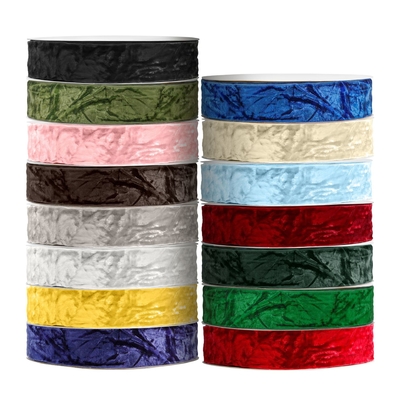 Goede prijs. Meisida pleated velvet ribbon, vintage pleated ribbon, gift packaging, Christmas decorative ribbon online