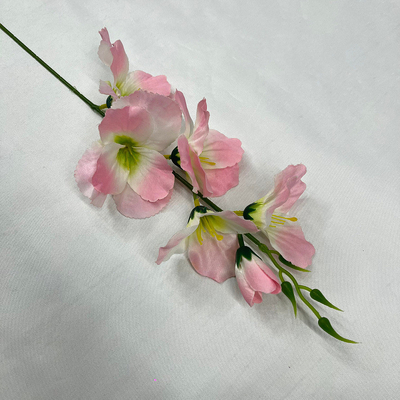 Goede prijs. Simulated flower small single sword orchid fake flower cross-border hot selling floral bouquet high-end silk flower small orchid table flower arrangement online