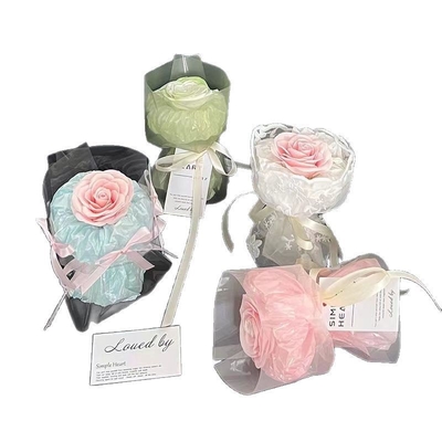 Goede prijs. Kleine bloemenboeket in snoepkleurige kleuren bloemenzeep bloem eindproduct verrassing romantisch vakmanschap online