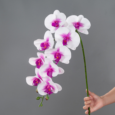 Goede prijs. Simulated flowers with a high-end and realistic feel, artificial butterfly orchid flower ornaments, fake flower decorations, flower bouquets, wedding flowers Orchid pot online
