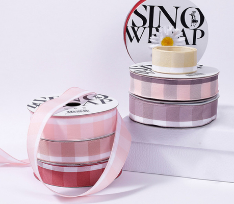 Goede prijs. Speciaal aanbod 2.6cm Nieuw product Raster lint lint Accessoires Decoratief lint Geschenkdoos Baking Boeket Verpakking online