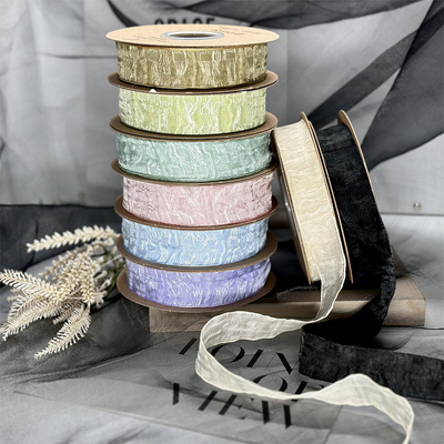 Goede prijs. Sandwich lace, snow gauze, ribbon 15mm, woven fabric, clothing accessories, hair accessories, DIY butterfly Butterfly knot semi-finished product online