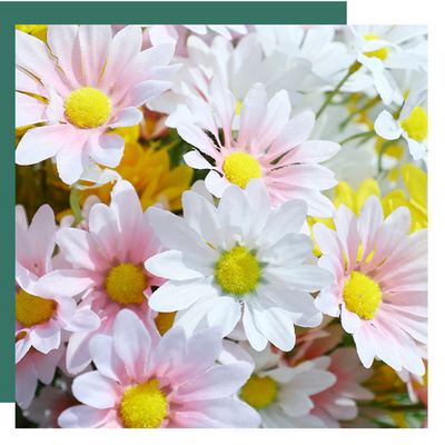 Goede prijs. Chamomile simulation, small daisy, fake flower, living room decoration, dining table, fake flower decoration, flower arrangement, ornaments, photography props online