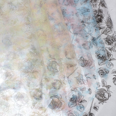 Goede prijs. Crystal rose OPP bloemenverpakkingspapier, cellophane transparante gedrukte bloemenkunstboeket, bloemenverpakkingspapier online