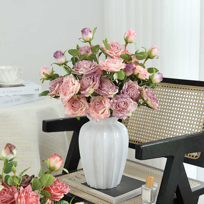 Goede prijs. Bionische verkoolde roos, kunstbloem, high-end woonkamer en eettafel bloem, boeket decoratie, kunstbloem, roos, bruiloft boeket online