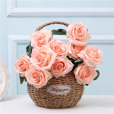 Goede prijs. 10 Simulatie van rozenboeketten in Franse stijl, bruiloftsbloemen, huisversiering, simulatie van rozenboeketten online