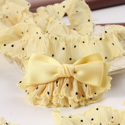 Goede prijs. Groen geweven lint haar accessoires voor baby kleding en Lolita rokken Wrinkled Polka Dot rok Hem 100m online