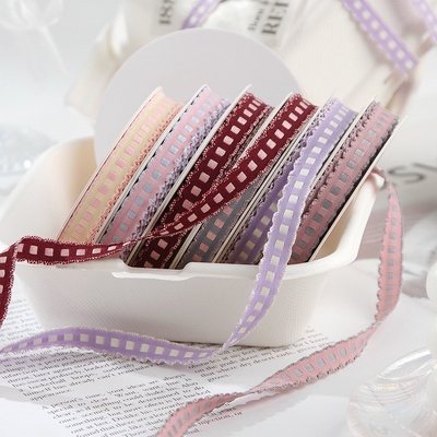 Goede prijs. DIY-knutselwerk Essentiële Donkerblauwe Geruite Webbing Handgemaakte Strik Haarclip Accessoires Kleding Schoenen Hoeden Bloemboeketten Verpakking Lint online