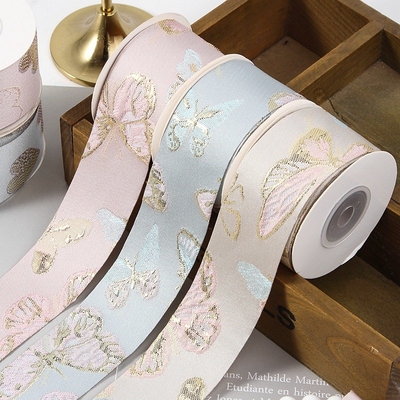 Goede prijs. Hoge vasthoudendheid Blauw en groen Warm stempelen Vlinder Liefdesband voor DIY Wedding Gift Box Verpakking Op maat gemaakte kleuren Availablebl online