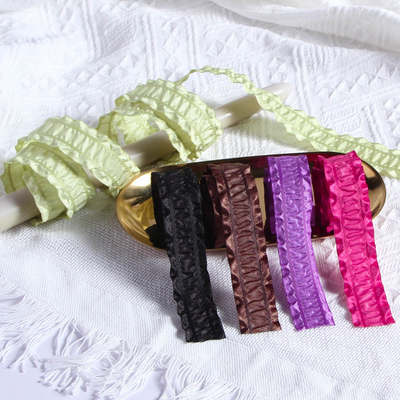 Goede prijs. Milieuvriendelijke Gevouwen Polyester Rokrand Geweven Lint Strik voor DIY Haaraccessoires en Geschenkverpakking online