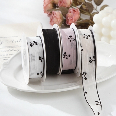 Goede prijs. Polyester Vlinderprint Sneeuwlint Haaraccessoires Milieuvriendelijk DIY Strik Bloem Cadeauverpakking online