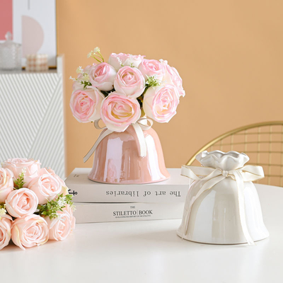 Goede prijs. Hoogwaardige kunstbloemen van rozen, kunstbloemenversieringen, gedroogde bloembukjes, decoratie voor woon- en eetkamer, kunststofbloemen, zijdebloemenversieringen online