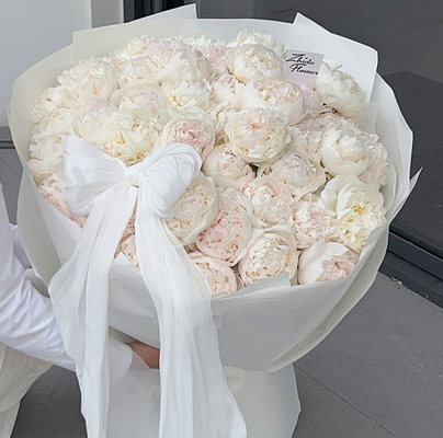 Goede prijs. Frans parelsneeuw satine stof bloemenboeket DIY boog decoratie bloemenmaterialen online