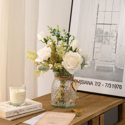 Goede prijs. Amazon bron kunstmatige rozenboeketten voor woonkamer en huis decoratie, kunstmatige rozen kunstmatige bloemen online