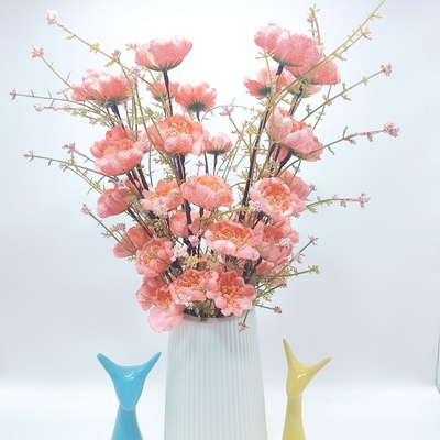 Goede prijs. Simulatie van azalea's, veelkleurige zijdebloemen, kerstbloembladeren, gedroogde bloembukjes, vakantiehuwelijksfotografie, nepbloemen online