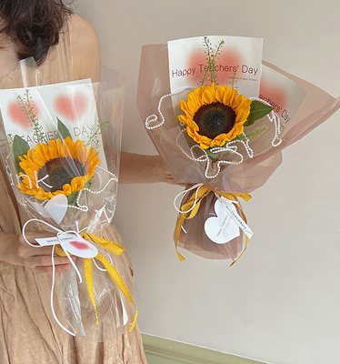 Goede prijs. Blauw 1cm Raster Series Ribbon Flower Bouquet Tie Baking DIY Bow Handgemaakte bloemen verpakkingsmateriaal voor bakken online