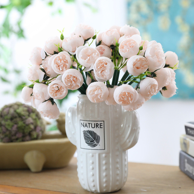 Goede prijs. 27 koppen kunstbloemen boeket van thee roos, Lafite, kunstbloemen bruiloft boeket, huisversiering, fotografie en arrangement online