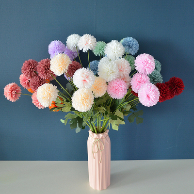 Goede prijs. Op maat gemaakte Roos Rood Huwelijk Simulatie Bloem Sterrenhemel Hydrangea Anjer Roos Lavendel Paardebloem Zijde Bloem Ornament online