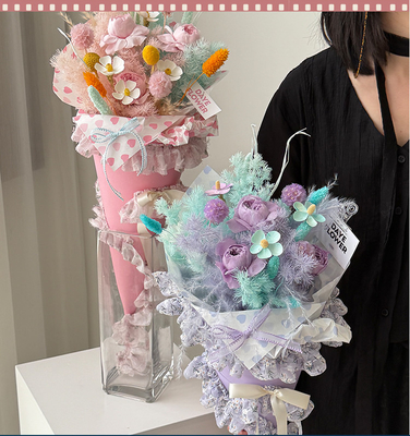 Goede prijs. Moedersdag&520 Gevouwen kant Bloem Boeket Decoratie Ribbon Accessoires DIY Handgemaakte Verpakkingsmaterialen online
