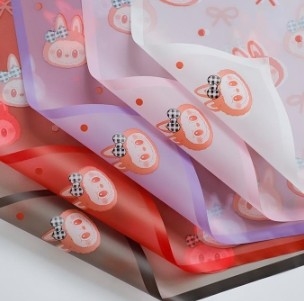 Goede prijs. Labubu Magic Edge Mist Paper Love Bow Flower Verpakkingspapier online