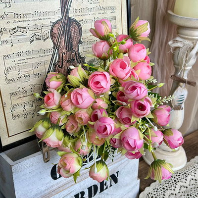 Goede prijs. 15 theeknoppen, kunstbloemen, kunstbloembukjes, handgemaakte bloemen, bruiloftsbloemen, kunstzijdebloemen, bruiloftslandschap online