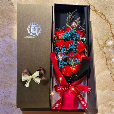 Goede prijs. Simulatie van eeuwige liefde, verjaardag valse roos cadeau doos, boeket, Valentijnsdag bloem, geliefde roos online