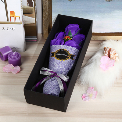 Goede prijs. Hot-selling creatieve kunstmatige bloemen zeep, 5 rozen boeket, vriendin verjaardag cadeau fabriek directe verkoop en groothandel online