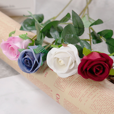 Goede prijs. Simulatie van bloemen Mini Single Rose Fake Flower Home Decoration Handheld Flower Wedding Decoration Manufacturer Wholesale Fresh Flowers Gedroogde bloemen online