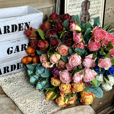 Goede prijs. 7 Kleine Sneeuwvlokken, Rozen, Nepbloemen, Gesimuleerd Boeket, Handgemaakte Bloemen, Bruidsbloemen, Kunstzijde Bloemen, Bruidsvloer Arrangement online