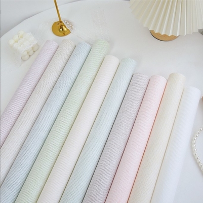 Goede prijs. Solid-Color Gift Boxes and Wrapping Paper Cream Series Gedrukt waterdicht materiaal voor boeketten online