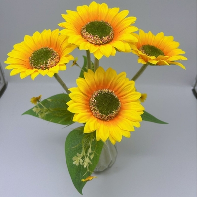 Goede prijs. Simulatie van bloemen Zonnebloem Valse bloem Boeket Zonnebloem Servet Bloem Boeket Huwelijk Hotel Decoratie Bloemen online