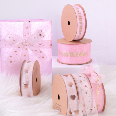 Goede prijs. 9cm/9m Roze Kinderdag Lint Perfect voor DIY Handgemaakte Cadeaus Verjaardagstaart Decoratie en Geschenkdoos Strik online