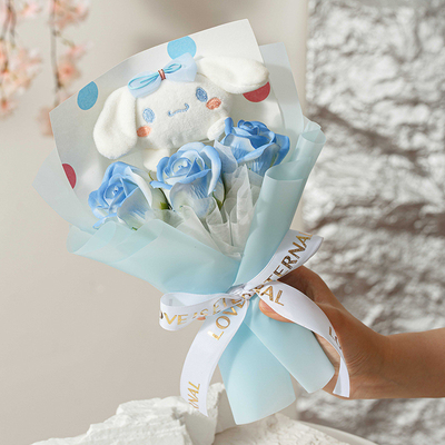 Goede prijs. Sanrio Kuromi Rozen handzeep Boeket Pop Pop Artificiële bloem online