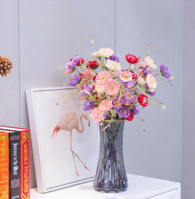 Goede prijs. Lichte luxe high-end gesimuleerde bloemenversiering, azalea bloemen, nep bloemen, eetkamer tafel, biomimetische bloemenboeket decoratie, bloemenarrangement ornamenten online
