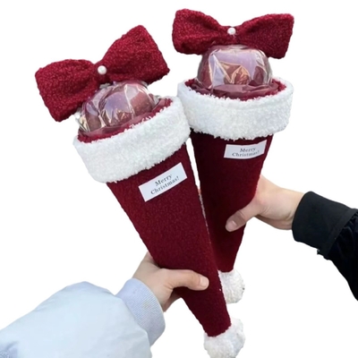 Goede prijs. Kerstboeket, Kerstnacht enkelboog appel cone boeket, handgemaakte DIY materiaal pakket, kerstcadeau online