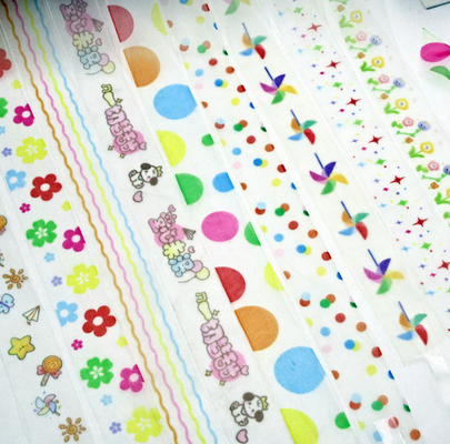 Internationaal Kinderdag Cartoon Mesh Ribbon Warmteoverdracht Sneeuw Ribbon Geschenk Hand Ribbon Ribbon Handgemaakte geschenkzak
