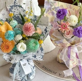 Aanpasbaar Droombloem Kunstpapier Bloemenarrangement Papier 57*57cm Veel kleuren