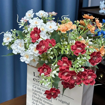 Goede prijs. Simulatie Bloem Perel Chrysanthemum Bundle Kleine Daisy Huwelijk Huis Decoratie Grensoverschrijdend Fake Bloemen Ornament Groothandel online