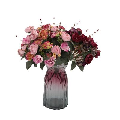 Goede prijs. 21 Diamanten Rozen, 7-Tak Herfst Rozen Bundel Decoratie, Bruiloft Huisdecoratie, Kunstbloemen online